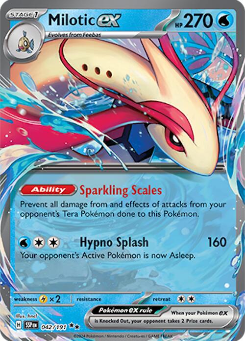 Pokémon-kort Milotic ex 042/191 (Double Rare Holo) – Surging Sparks