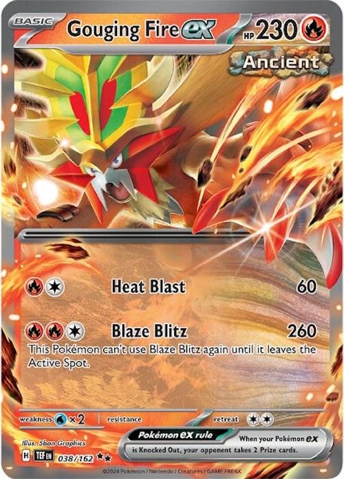 Pokémon TCG: Gouging Fire ex (038/162) – Scarlet & Violet: Temporal Forces