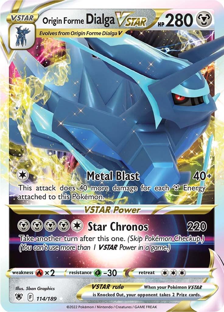 Pokémon-kort Origin Forme Dialga VSTAR 114/189 (Ultra Rare) – Astral Radiance