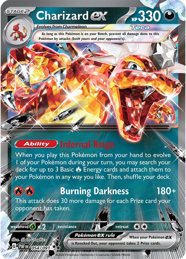 Pokémon-kort Charizard ex 054/091 (Double Rare Holo) – Paldean Fates