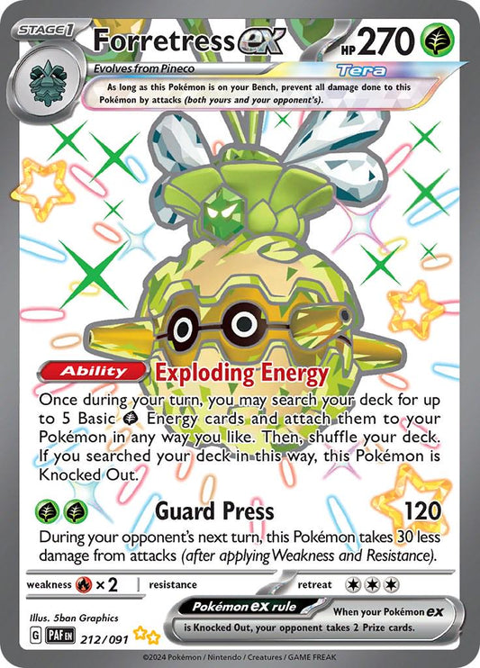 Pokémon-kort Forretress ex 212/091 (Special Illustration Rare) – Paldea Evolved