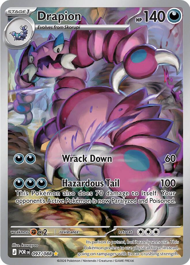 Pokémon-kort: Drapion 097/088 (Illustration Rare) – Prismatic Evolutions