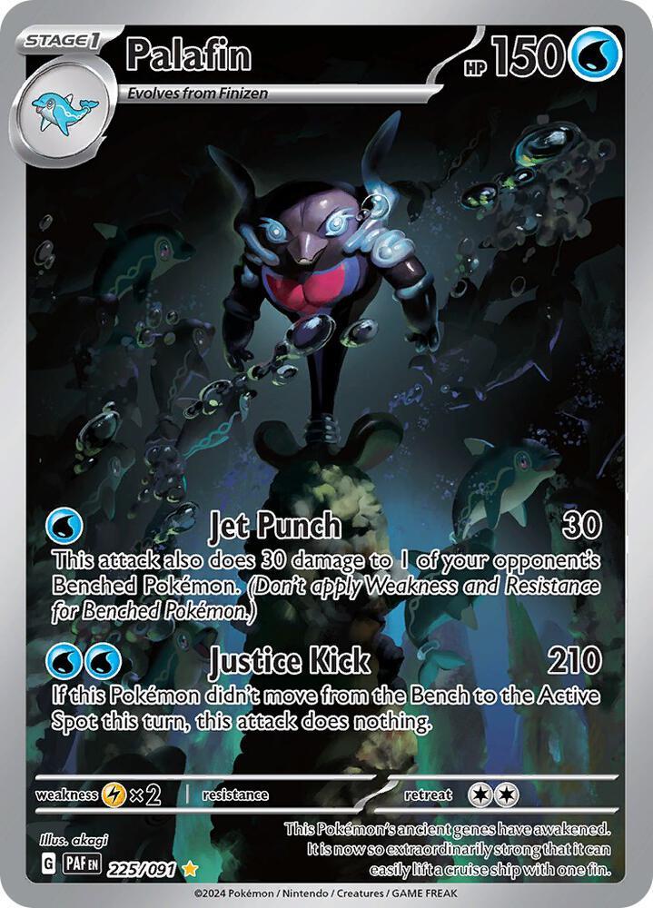 Pokémon-kort: Palafin 225/091 (Illustration Rare) – Paldean Fates