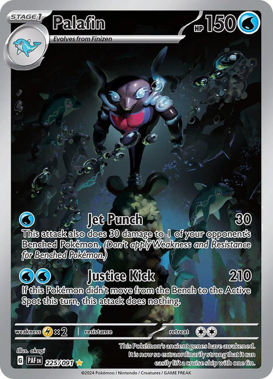 Pokémon-kort: Palafin 225/091 (Illustration Rare) – Paldean Fates