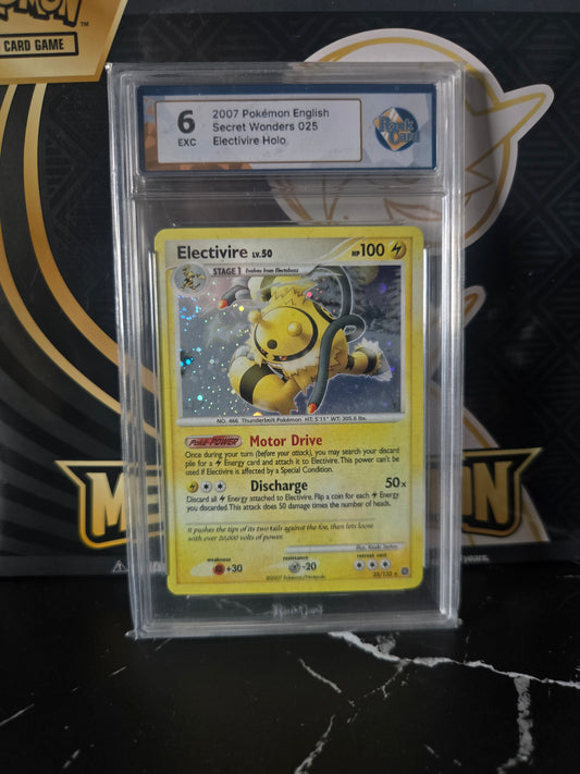 Pokémon TCG: Diamond & Pearl – Secret Wonders (2007) – Electivire Holo (Rauk Card 6 EXC) *Med Swirl!*