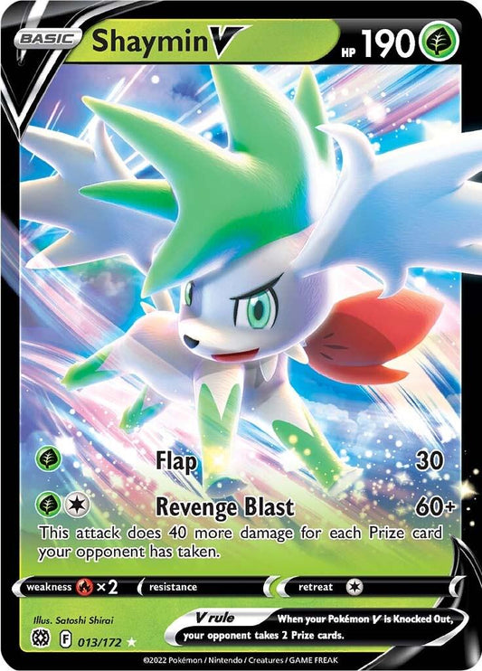 Pokémon-kort: Shaymin V 013/172 (Ultra Rare) – Brilliant Stars