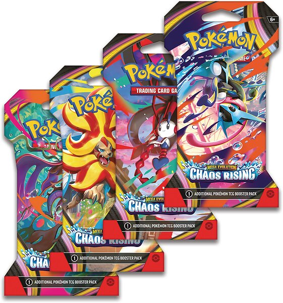 Pokémon TCG: Mega Evolution: Chaos Rising – 1-Pack Blister (Sleeved Booster)