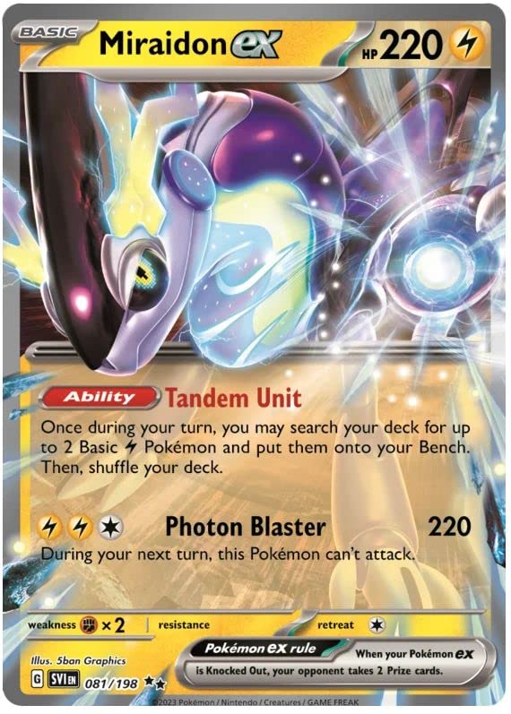 Pokémon TCG: Miraidon ex (081/198) – Scarlet & Violet Base Set