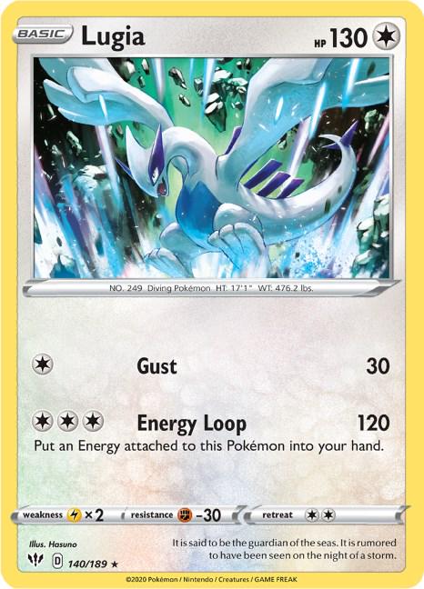 Pokémon-kort Lugia 140/189 (Rare Non-Holo) – Darkness Ablaze